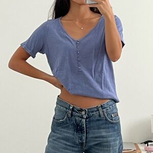 GAP periwinkle Henley Tee